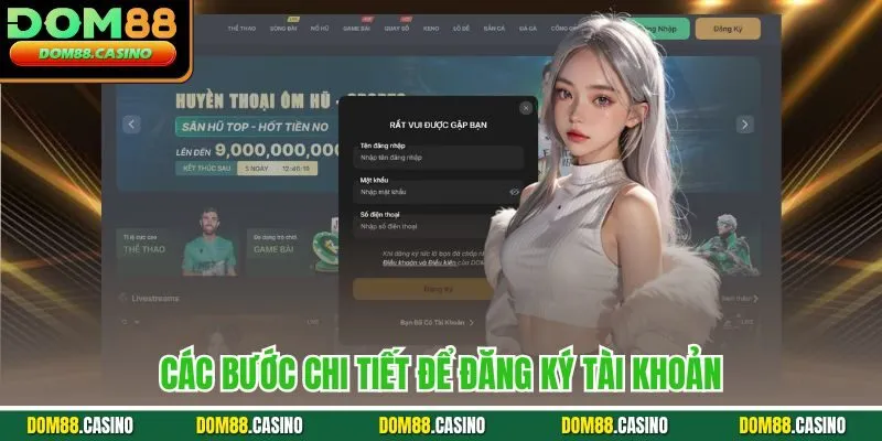 Các bước chi tiết để đăng ký tài khoản