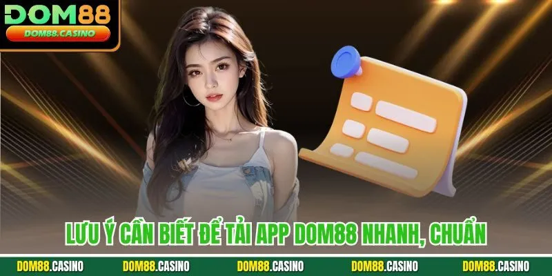 Lưu ý cần biết để tải app Dom88 nhanh, chuẩn